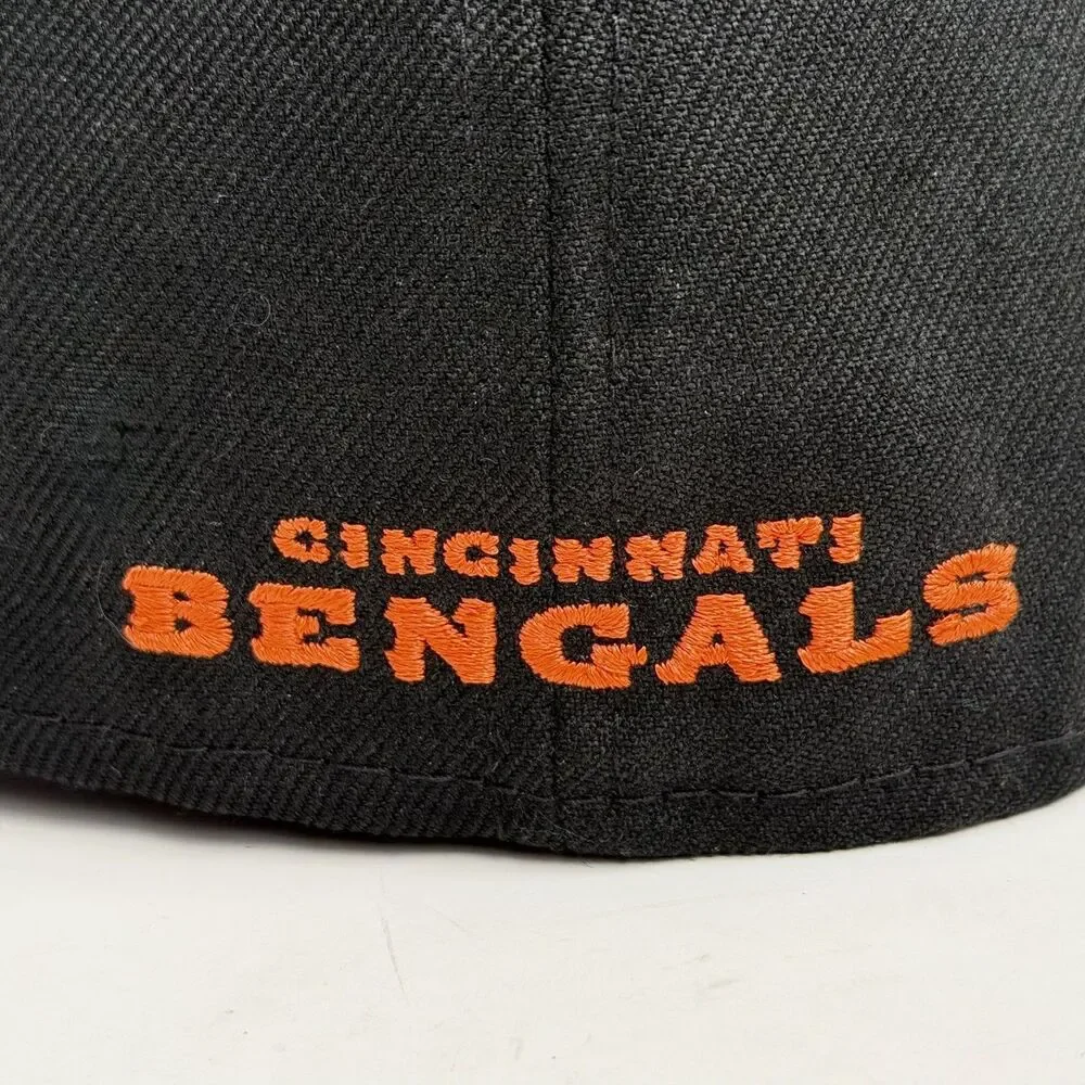 New Era Cincinnati Bengals Black Fitted Hat Size 7 59FIFTY Youth
